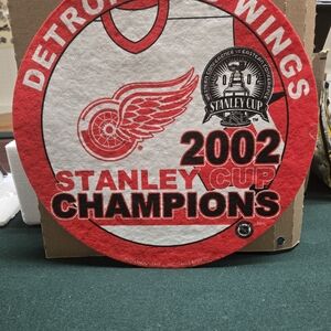 Detroit Red Wings 2002 Stanley Cup Champions Felt Banner